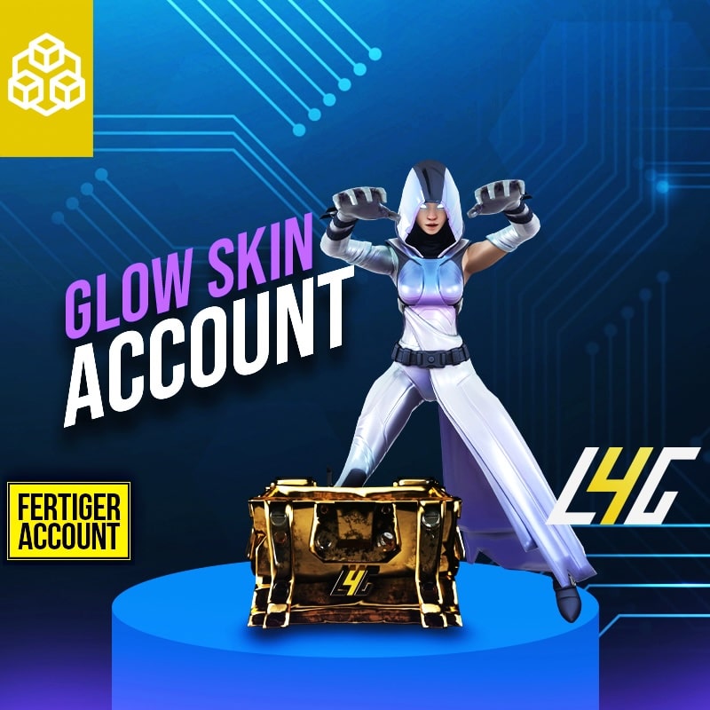 Glow Skin Account für Gaming mit Koffer.