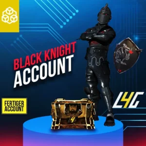 Black Knight Account mit goldener Truhe und Schild