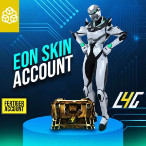 Eon Skin Account Anzeige mit Roboter und Tasche