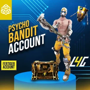 Psycho-Bandit-Charakter Werbung für fertigen Spiel-Account