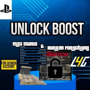 PlayStation-Spielkonto mit maximalen Statistiken und Bunkerforschung freischalten.