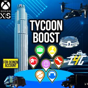 Tycoon-Boost, Gebäude und Fahrzeuge, Gaming-Design.