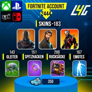 Fortnite OG Account - 183 Skins | Black Knight | The Reaper | Omega (Stage 5)