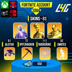Fortnite OG Account - 83 Skins | Galaxy | Gold Midas | Gold Brutus