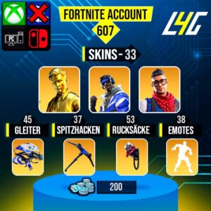 Fortnite OG Account - 33 Skins | Gold Midas | Blue Striker | Prodigy