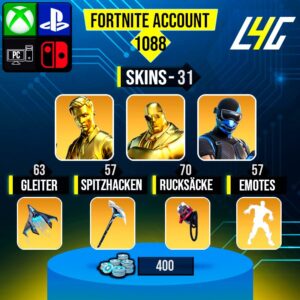 Fortnite OG Account - 31 Skins | Gold Midas | Gold Brutus | Fixer